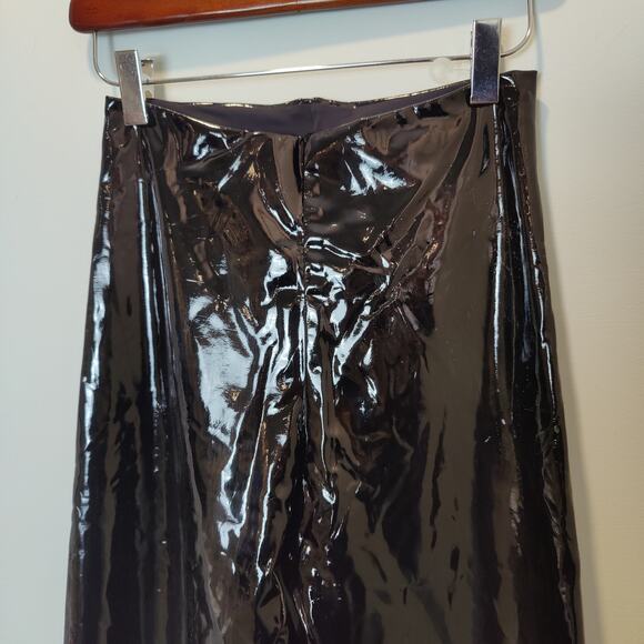 Commando Womens Sz S Black Faux Patent Leather Leggings Skinny Compression Pants - Picture 2 of 4